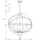 Solaris Nine Light Chandelier (9229-OS)