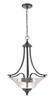 Millennium - 1473-MB - Three Light Pendant - Natalie - Matte Black