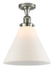 manufacturer_finish:Polished Nickel|manufacturer_glass:Cased Matte White Cone 12|light_output:220.00lm|color_temperature:2200K|cri:99