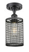 Innovations - 516-1C-BK-M18-BK - LED Semi-Flush Mount - Downtown Urban - Matte Black