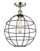 Innovations - 516-1C-PN-CE-12-BK - LED Semi-Flush Mount - Ballston - Polished Nickel