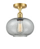 Innovations - 516-1C-SG-G247-LED - LED Semi-Flush Mount - Ballston - Satin Gold