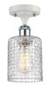 Innovations - 516-1C-WPC-G112C-5CL - One Light Semi-Flush Mount - Ballston - White Polished Chrome