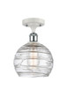 Innovations - 516-1C-WPC-G1213-8 - One Light Semi-Flush Mount - Ballston - White Polished Chrome