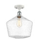 Innovations - 516-1C-WPC-G654-12-LED - LED Semi-Flush Mount - Ballston - White Polished Chrome