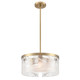 Artcraft - AC12171BR - Three Light Pendant - Skye - Brass