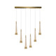 Artcraft - AC6826BR - LED Island Pendant - Sunnyvale - Brass