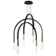 CWI Lighting - 1725P38-6-101 - LED Chandelier - Curva - Black