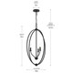 Jheni Three Light Foyer Pendant (P500513-31M)