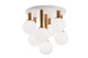 Matteo Lighting - X75307AGOP - Seven Light Flush Mount - Stellar - Aged Gold Brass