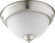 Quorum - 3063-11-65 - Two Light Ceiling Mount - 3063 Ceiling Mounts - Satin Nickel w/ Satin Opal