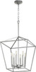 Quorum - 604-6-64 - Six Light Entry Pendant - Gabriel - Classic Nickel