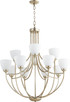Quorum - 6059-12-60 - 12 Light Chandelier - Enclave - Aged Silver Leaf