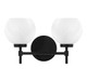 Hannah Two Light Bathroom Vanity (L8-9621-2-BK)