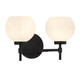 Hannah Two Light Bathroom Vanity (L8-9621-2-BK)