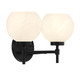 Hannah Two Light Bathroom Vanity (L8-9621-2-BK)