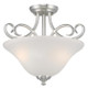 Westinghouse Lighting - 6573800 - Two Light Semi-Flush Mount - Dunmore - Brushed Nickel