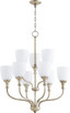 Quorum - 6811-9-60 - Nine Light Chandelier - Richmond - Aged Silver Leaf
