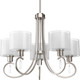 Progress Lighting - P4696-09 - Five Light Chandelier - Invite - Brushed Nickel