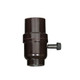 Satco - 80-1112 - On-Off Turn Knob 1/8 Ip Cap W/Metal Bushing Less Set Screw - Black