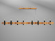 Accord Lighting - 1524.12 - Eight Light Pendant - Flow - Teak