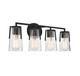 Sacremento Four Light Bath Bar (8-7045-4-BK)