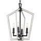 Progress Lighting - P500377-31M - Four Light Foyer Pendant - Galloway - Matte Black