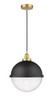 Innovations - 616-1PH-SG-HFS-124-BK - One Light Pendant - Downtown Urban - Satin Gold