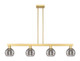 Innovations - 716-4I-SG-G556-6SM - Four Light Island Pendant - Arcadia - Satin Gold