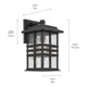 Beacon Square One Light Outdoor Wall Mount (49830BKT)