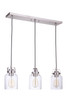 Craftmade - 53693-BNK - Three Light Linear Pendant - Foxwood - Brushed Polished Nickel