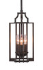 Toltec Lighting - 1105-DG - Three Light Mini Pendant - Sky Loft - Dark Granite