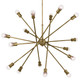 Armstrong 16 Light Chandelier in Natural Brass (12-52537NBR)