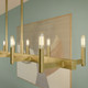 Erzo Ten Light Linear Chandelier in Natural Brass (12-52614NBR)