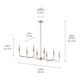 Alvaro Eight Light Linear Chandelier (52693PN)