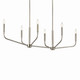 Madden Six Light Linear Chandelier in Brushed Nickel (12-52721NI)