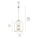 Madden Eight Light Foyer Pendant (52723CPZ)