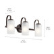 Kennewick Three Light Bath (55087OZ)