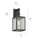 Lahden One Light Outdoor Wall Mount (59006BKT)
