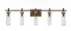 Toltec Lighting - 2515-ESBR-600 - Five Light Bathroom Lighting - Salinda - Espresso & Brass