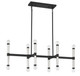 Kingsburg 12 Light Linear Chandelier in Matte Black (159-V6-L1-6732-12-89)