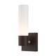 Livex Lighting - 10101-07 - One Light Wall Sconce - Aero - Bronze w/ Antique Brass