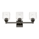 Aragon Three Light Vanity Sconce in Black Chrome (107-16773-46)