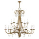 Livex Lighting - 40870-48 - 18 Light Chandelier - Daphne - Antique Gold Leaf