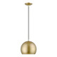 Livex Lighting - 41181-33 - One Light Pendant - Piedmont - Soft Gold w/ Polished Brasss