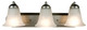 Trans Globe Imports - 3503 BN - Three Light Vanity Bar - Rusty - Brushed Nickel