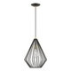 Livex Lighting - 41325-14 - One Light Pendant - Linz - Textured Black w/Antique Brass