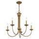 Estate Five Light Chandelier in Antique Gold Leaf (107-42685-48)
