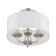 Brookdale Three Light Semi-Flush Mount in Brushed Nickel (107-42987-91)