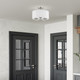 Brookdale Three Light Semi-Flush Mount in Brushed Nickel (107-42987-91)